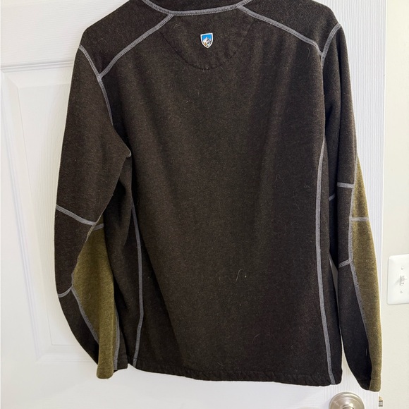 Brown and Green Zip Up Sweater - Picture 4 of 4